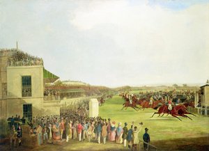 A obra "The Dey of Algiers" do Coronel Peel, com Nat Flatman em cima, vencedora da Taça de Chester de 1840 (óleo sobre tela) de William Tasker