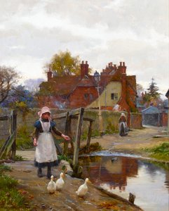 Dirigindo para casa os patos pela ponte velha, Abingdon