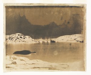 Vista de uma baía em direção aos navios de busca Franklin sob o comando do capitão Belcher de William Thomas Domville