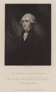 William Windham, político inglês Whig (gravura) de William Thomas Fry