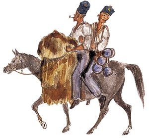 A Forage Fatigue Bono Johnny, Crimean War, c.1854-1856 (aguarela)