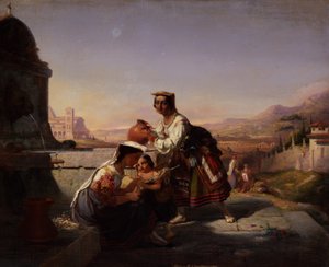 Cena italiana, 1860. de William Tolman Carlton
