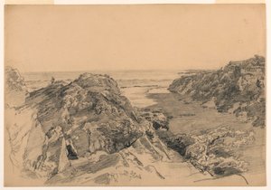 Desenho, Paraíso e Purgatório, Middletown, Rhode Island, ca. 1875-80 de William Trost Richards