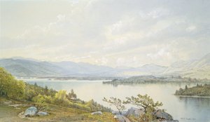 O lago Squam e as montanhas Sandwich de William Trost Richards