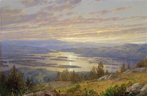 Lake Squam de Red Hill, 1874.