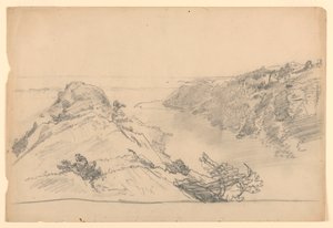 Estudo para "Do Paraíso ao Purgatório, Newport" de William Trost Richards