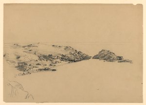 Estudo do litoral, Rhode Island de William Trost Richards