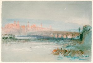 Regensburg visto do outro lado do Danúbio de Joseph Mallord William Turner
