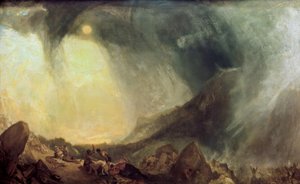 Tempestade de neve: Aníbal e seu exército cruzando os Alpes de Joseph Mallord William Turner