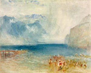 O primeiro navio a vapor no lago de Lucerna de Joseph Mallord William Turner