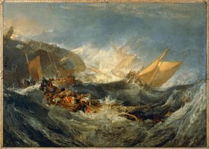 O naufrágio de um navio de transporte de Joseph Mallord William Turner