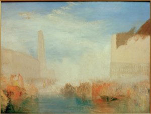 Veneza: A Piazetta com a Cerimônia do Doge se Casando de Joseph Mallord William Turner