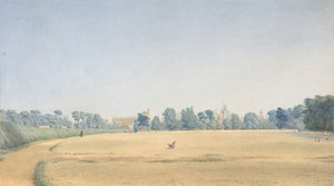 Vista do Parque Universitário olhando para New College, Oxford, depois de 1825. de Joseph Mallord William Turner