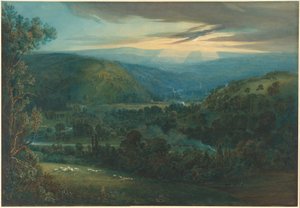 Amanhecer nos vales de Devon