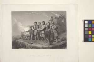 A primeira vista de Daniel Boone do Kentucky de William Tylee (after) Ranney