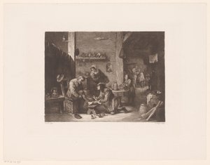 Interior com um médico e um barbeiro de William Unger