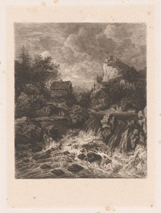 Paisagem com uma cachoeira de William Unger