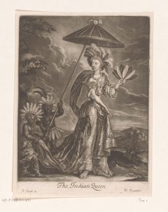 Retrato de Anne Bracegirdle como Rainha
A rainha indiana (título sobre o objecto) de William Vincent
