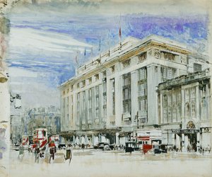 Um projeto de perspectiva para Derry e Toms, Kensington High Street (fl