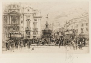 Conjunto de Londres: Piccadilly Circus com Criterion Theatre, 1924.