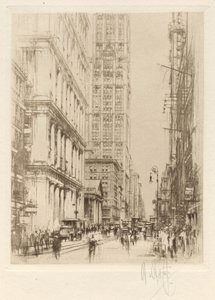 Baixa Broadway, centro de Nova York de William Walcot