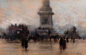 Trafalgar Square (aguarela) de William Walcot