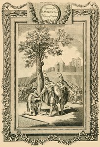 O rei Athelstan salvando a vida de seu pai, Eduardo, o Velho ..., c1786.