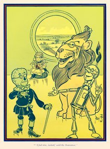 Eu me sinto sábio, de fato, disse o espantalho. de O Feiticeiro Maravilhoso de Oz por L. Frank Baum de William Wallace Denslow