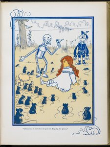 "Permita-me apresentar-lhe a sua majestade, a Rainha". de William Wallace Denslow