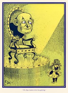 The Eyes olhou-a pensativamente. de The Wizard of Oz, de L. Frank Baum. de William Wallace Denslow