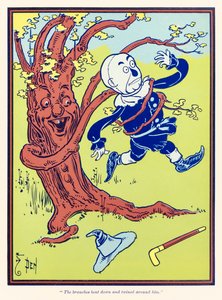 Os ramos dobraram-se e torceram-se à sua volta. de O Feiticeiro Maravilhoso de Oz, de L. Frank Baum de William Wallace Denslow
