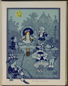 "Deves ser uma grande feiticeira", ilustração de "O maravilhoso Feiticeiro de Oz" de Lyman Frank Baum
