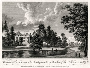 Pendhill Court perto de Bletchenley em Surry, sede de George Scullard Esquire, 1776