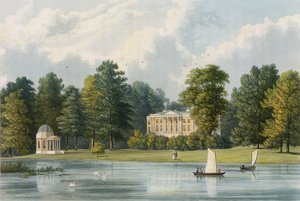 Hampton House, gravado por Richard Gilson Reeve (1803-89), publicado em 1828 de William Westall