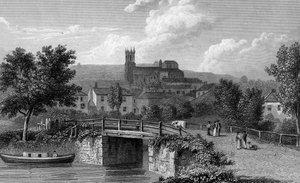 Hythe da ponte do canal, gravada por E. Finden, 1829