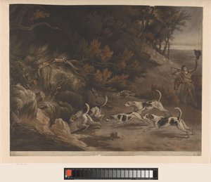 Caçadores e cães de caça à raposa
Caça à raposa (título sobre o objecto) de William Whiston Barney