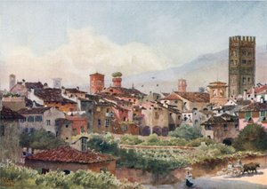 Lucca. Das Muralhas da Cidade (lito colorido) de William Wiehe Collins
