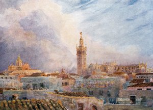 Sevilha, vista sobre a cidade (cor litho) de William Wiehe Collins