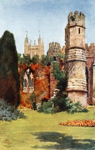 Wells, as ruínas do salão de banquetes (lito colorido) de William Wiehe Collins