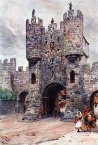 York, Micklegate Bar (lito colorido) de William Wiehe Collins