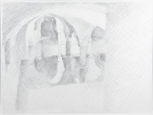 Cripta inundada, San Zaccaria, Veneza, 2006 (lápis sobre papel) de William Wilkins