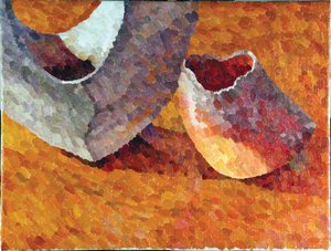 Still Life, Koyama Vessels, 2014 (óleo sobre tela) de William Wilkins