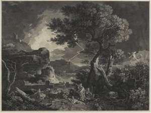 A destruição dos filhos de Niobe, 1761 de William Woollett