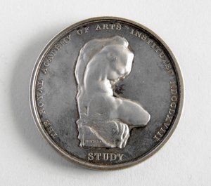 Medalha de R.A. concedida a George Frampton 10.12.1884 pelo melhor modelo de uma figura (metal)