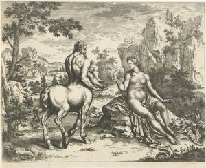 Ocyrhoe prevê o destino de Quíron e Asclepius