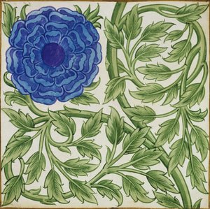 Planta com uma flor azul de William de Morgan
