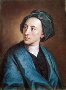 Retrato do poeta britânico Alexander Pope em turbante (óleo sobre tela
