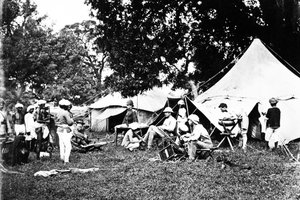 Acampamento do exército indiano britânico, c.1860s