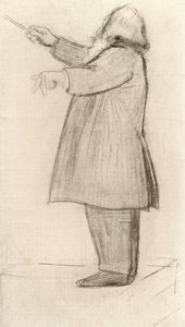 Johannes Brahms (1833-1897) Compositor alemão, maestro (desenho) de Willy von Beckerath
