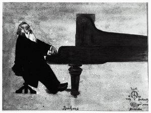 O compositor alemão Johannes Brahms (Hamburgo de Willy von Beckerath
